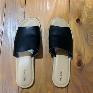 Black slide Sandals 8 1/2